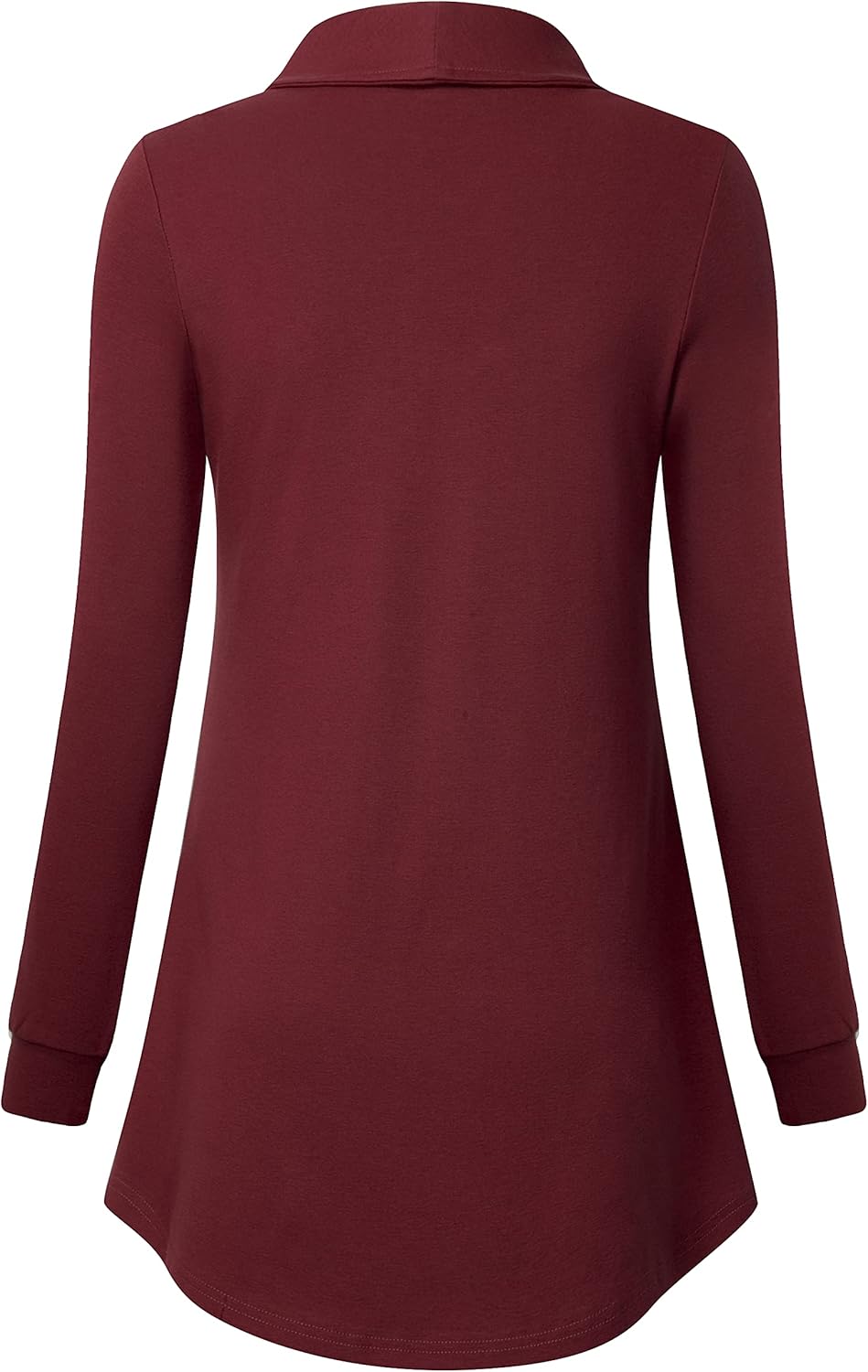 VALOLIA Women's Casual Swing Sweatshirt Long Sleeve Zipper Lapel Fashion Pullover Tunic - Image 3