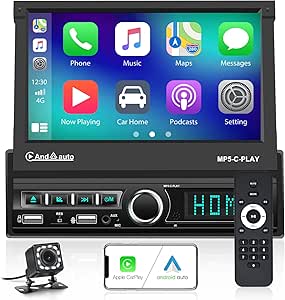 Roinvou Autoradio 1 Din 10.1 IPS avec CarPlay Sans Fil -écran tactile