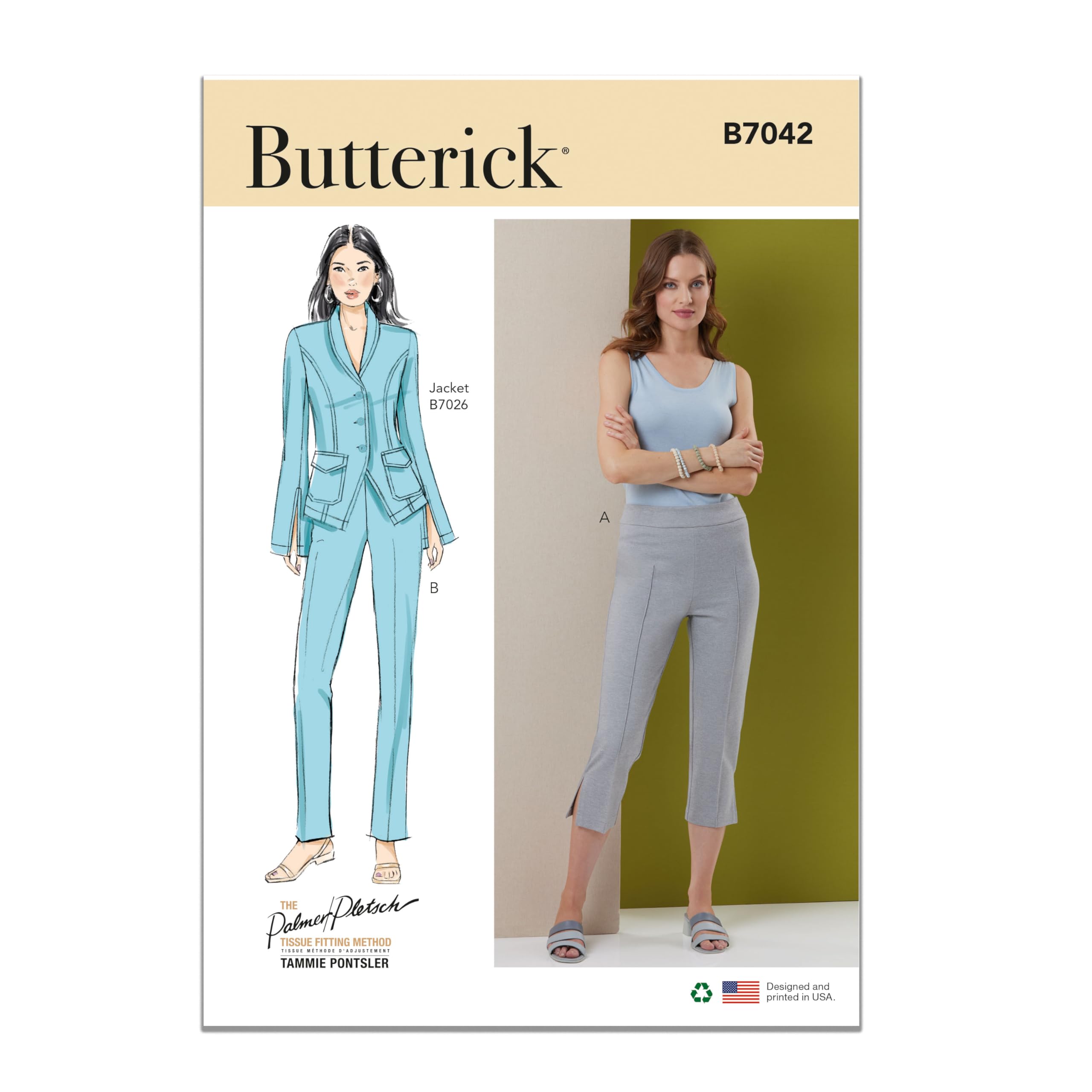 Butterick Sewing Pattern B7042Y5 Misses' Trousers by Palmer/Pletsch Tammie Pontsler Y5 (18-20-22-24-26)