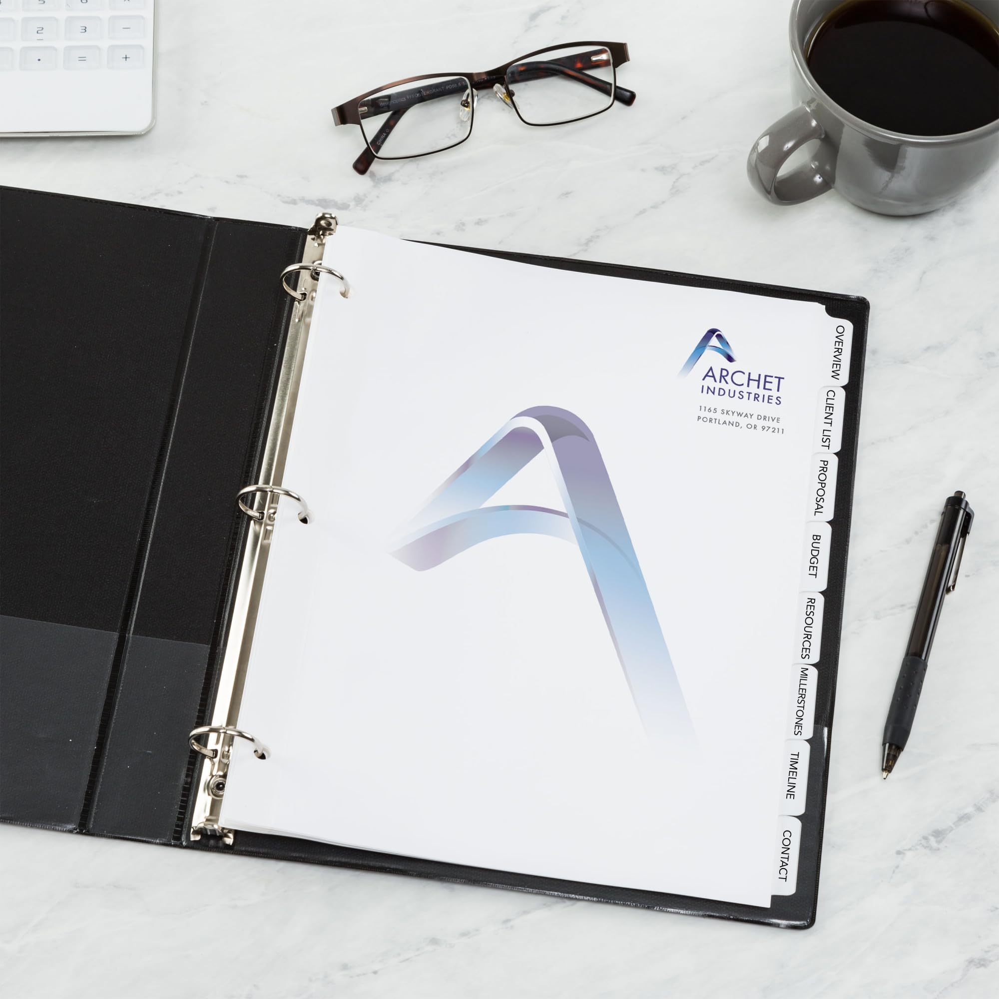 Avery 11554 Bianco divisore