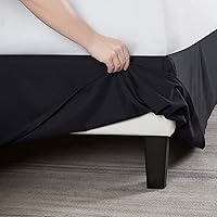 Vista 164 de Nestl - Falda plisada de cama de fácil ajuste, con caída a medida de 14 pulgadas, microfibra suave de doble cepillado, con calidad de hotel