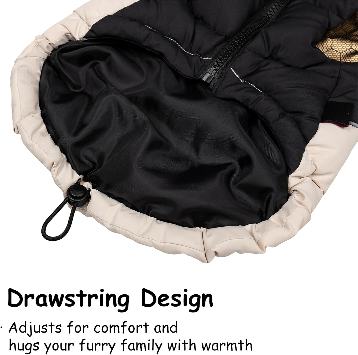 Dog Winter Puffer Jacket, Warm and Water-Resistant Coat with Leash Ring, Stylish Color Block Design for Small to Medium Dogs (Red, Large) - Image 5