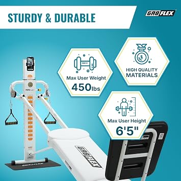 GR8FLEX Performance Gym for Total Over 100 Exercises, Multi-Functional Workout Machine, High Performance Strength Training, Cardio,  Body Fitness Equipment for Home Use