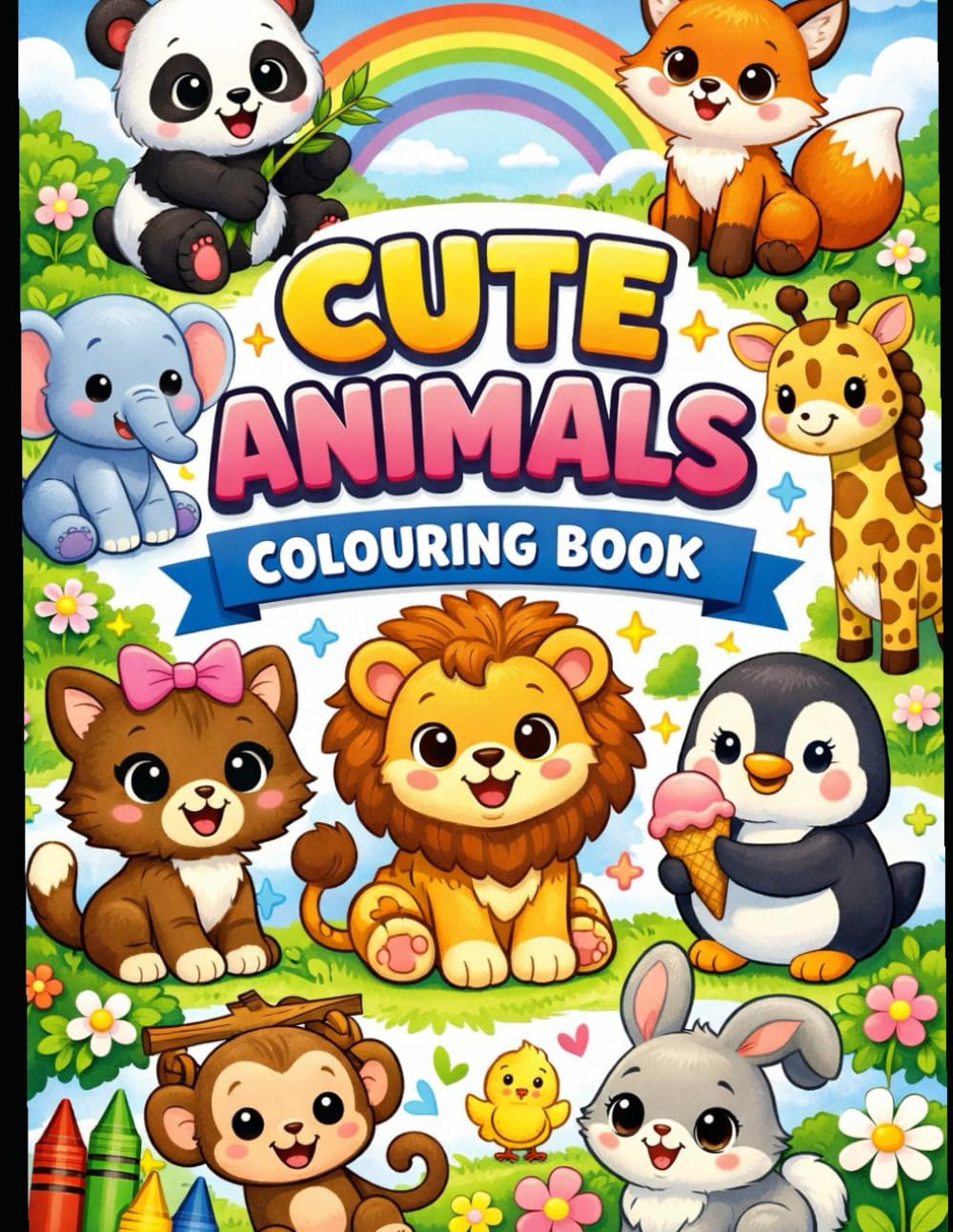 Cute Animals colouring books: Adorable Baby Animals to Color for Boys & Girls