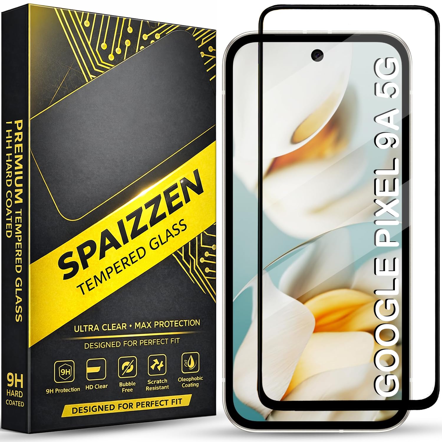 Military-Grade Tempered Glass Screen Protector Compatible for Google Pixel 9a / Google Pixel 9A 5G with Edge to Edge Coverage and Easy Self Installation kit-picture-26