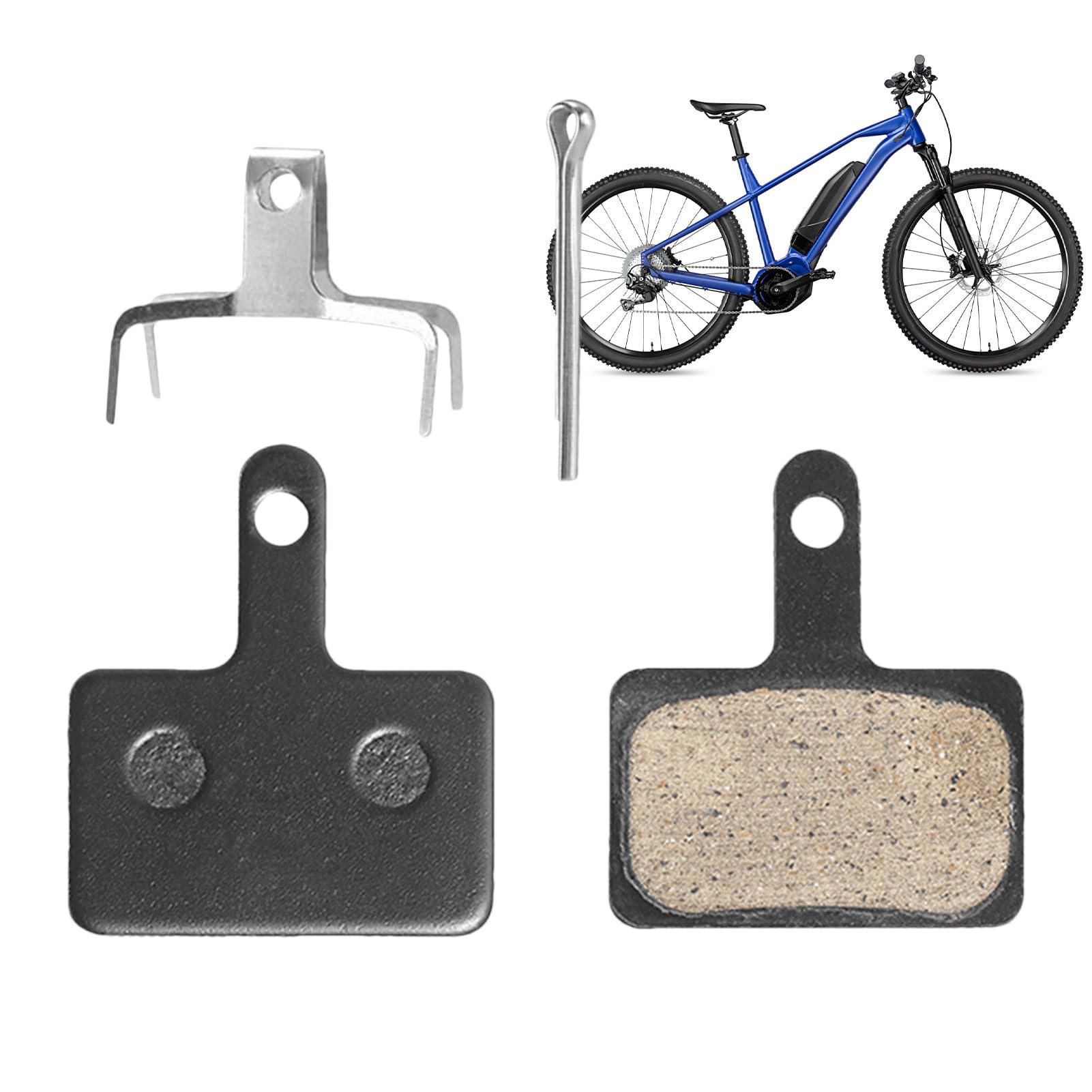 Plaquettes De Frein à Disque Pour Vélo En Résine – Paire De 2, Taille 40,5x42 Mm | Conception Pour Une Bonne Dissipation Thermique, Freinage Silencieux Et Progressif
