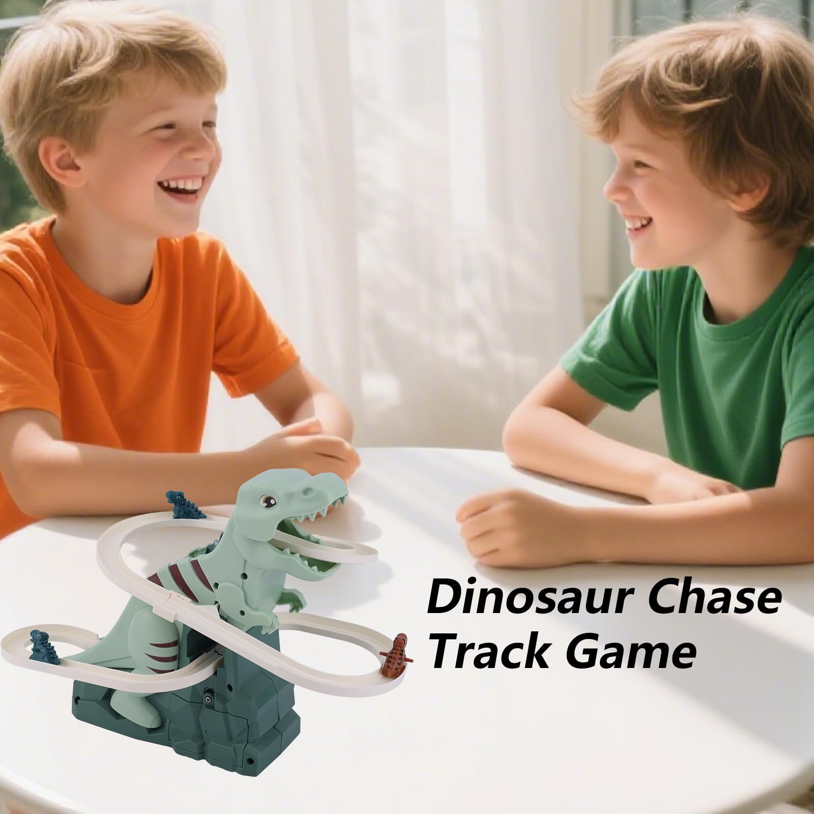 BTFO Dinosaur Climbing Slide Music Toy, Fun Electric Dinosaur Race Track Roller Coaster Set for Kids Ages 3+ Ideal for Boys & Girls - Image 3