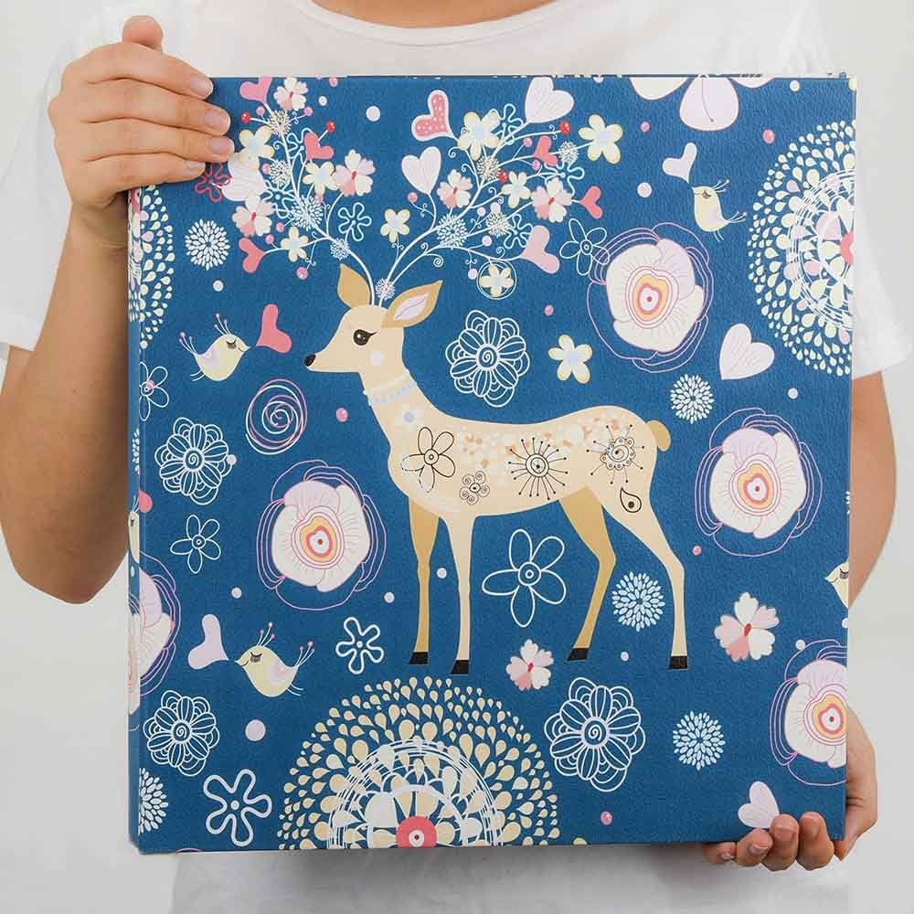 Photo Album Large Size Leather Cover Photography Books Holds 4x6 Photos 670 Pockets,Family Wedding Anniversary Baby Vacation Photo Journal (Sika Deer)