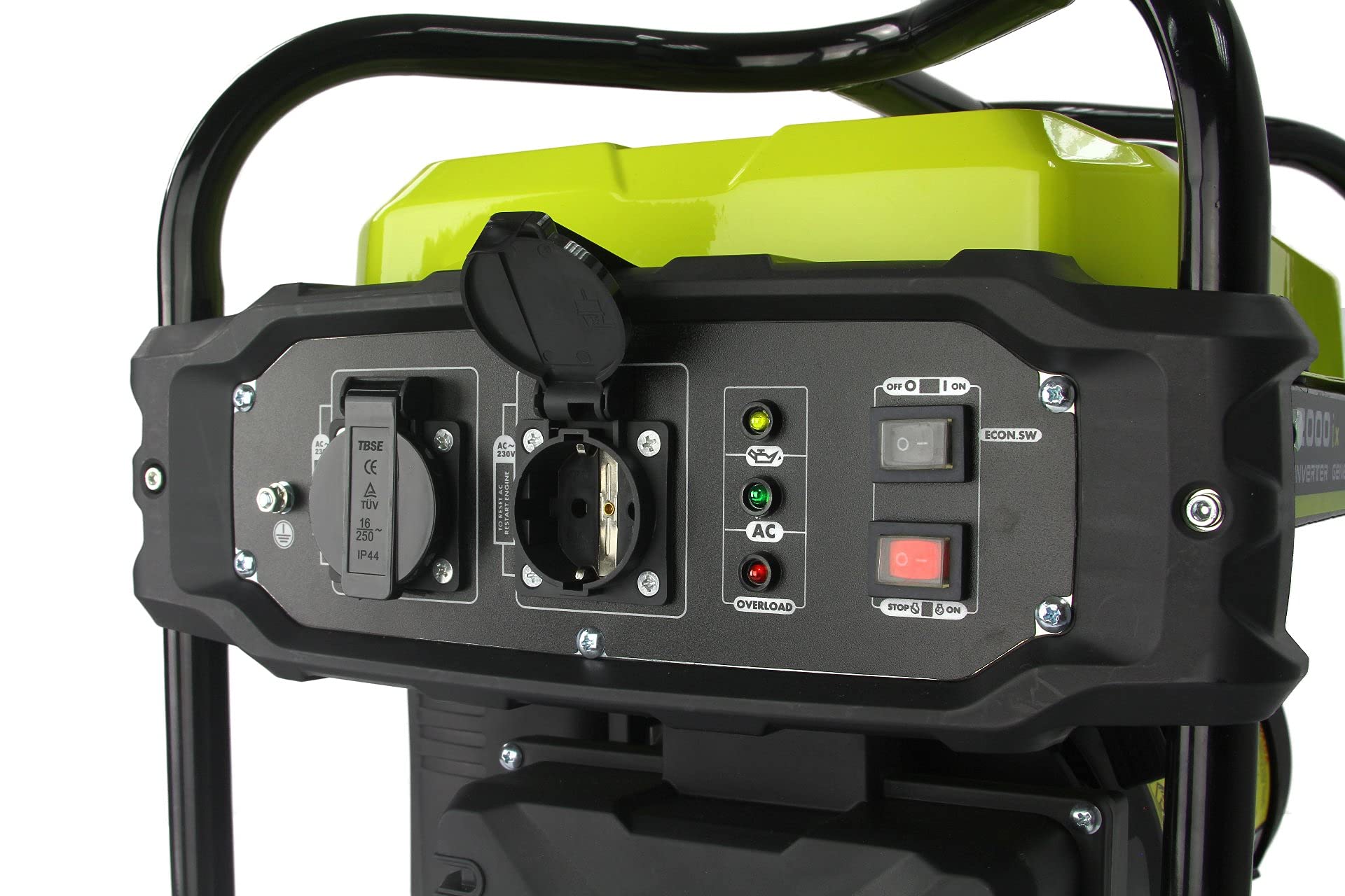 Generatore di corrente ad Inverter Potenza Silenziato Gruppo Elettrogeno 4 Tempi Benzina (2000W 119CC)