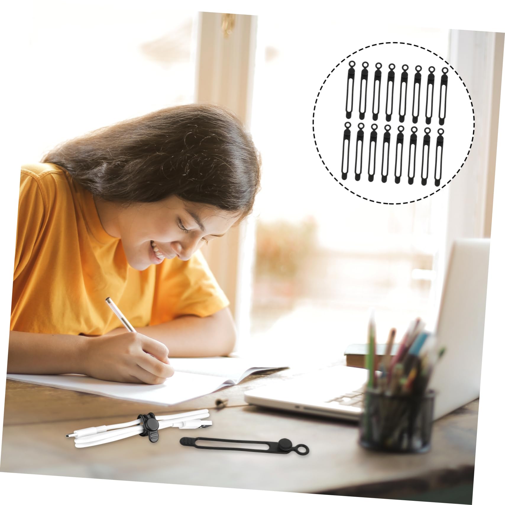 Angoily 80stücke Teiliges Silikon Kabel Organizer Für Kabelmanagement Flexible Kabelbinder Zur Aufbewahrung Von Datenkabeln Für Zuhause Büro Und Garage