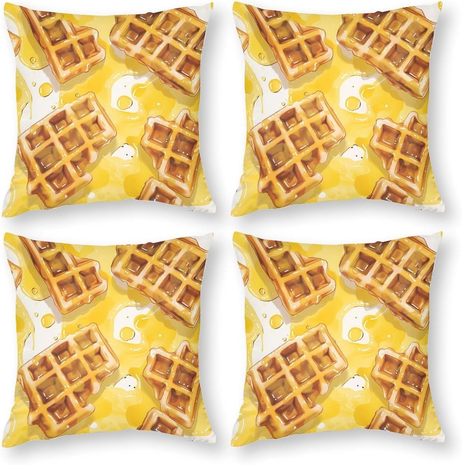 Food Honey Printed Throw Pillow Case 4 Pcs Soft Pillowcases Pillows Covers Sofa Bed Decor 12/14/16/17/18/20/22/24/32 Inches