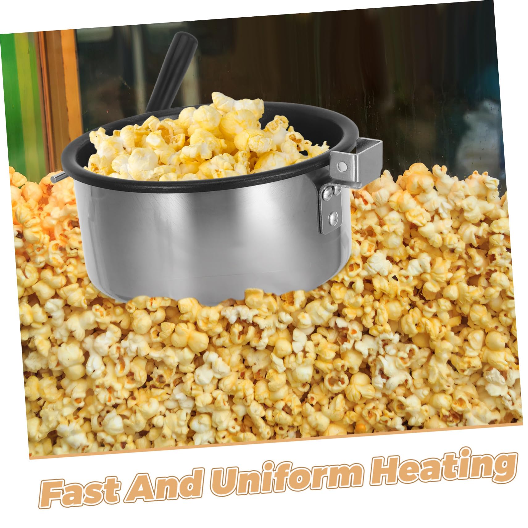 Sosoport Popcorn Ersatztopf 8 Oz aus Edelstahl und Aluminium mit Effizienter Gleichmäßiger Wärmeverteilung und Einfacher Reinigung für Familienabende und Partys