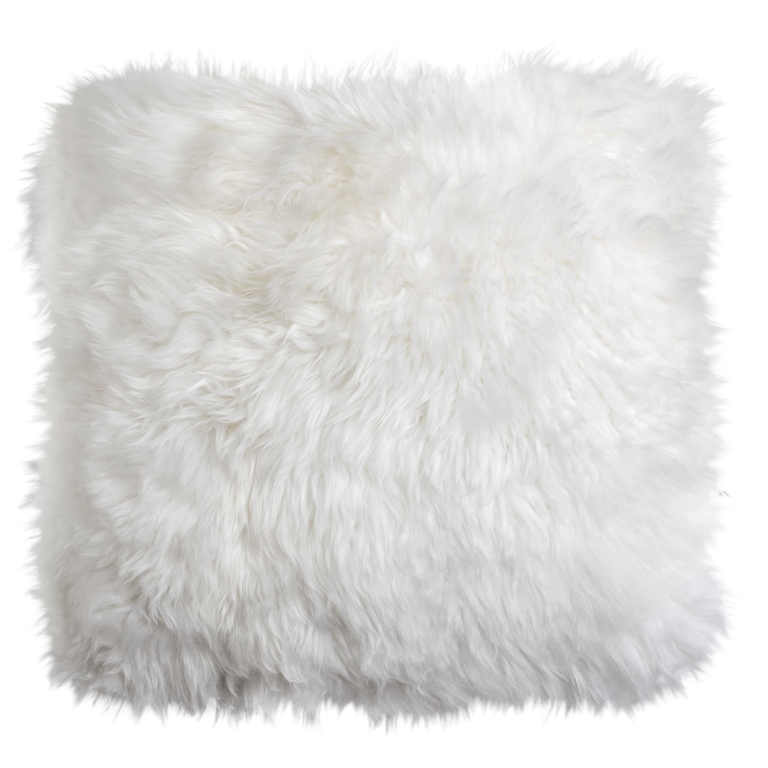 Simply Sheepskin Cushion - Genuine New Zealand Sheepskin Wool Pillow - Cushion Insert Included - Durable Sofa Cushion for Sofa, Chair & Couch - 45x45 cm, Natural