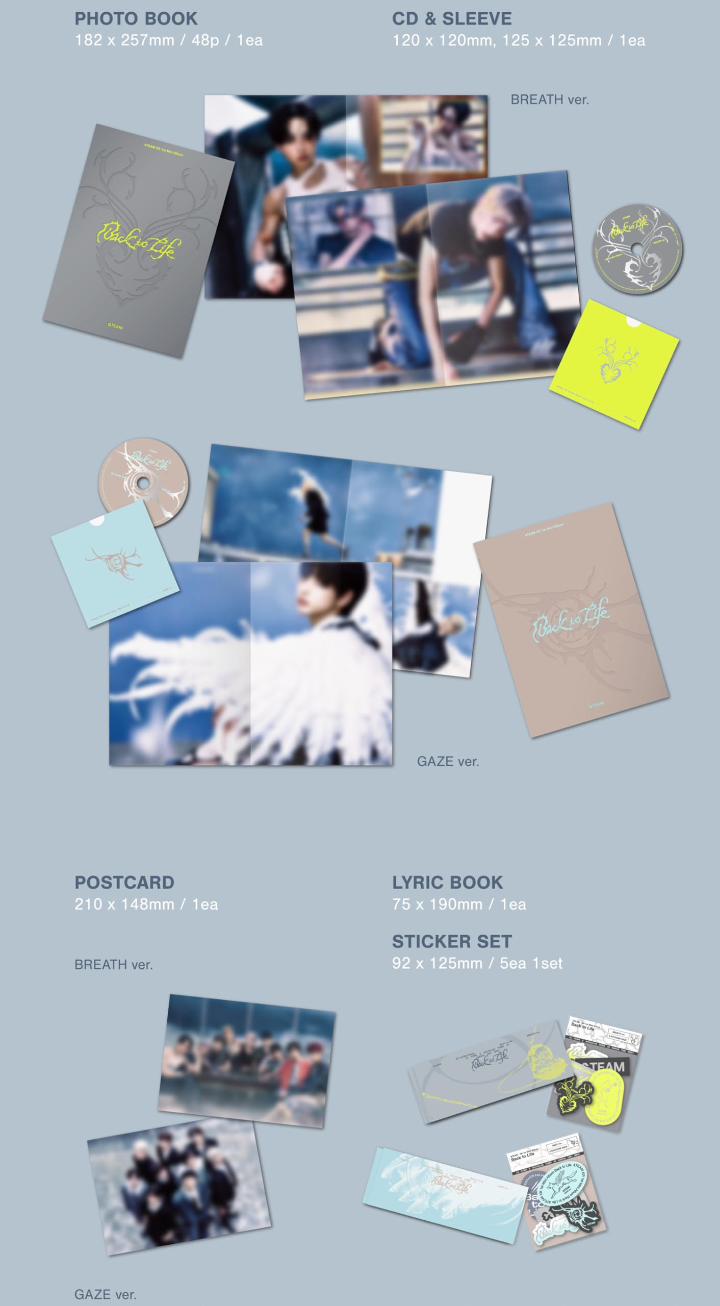 TEAM Back to Life KR 1st Mini Album with Tracking Sealed (Standard