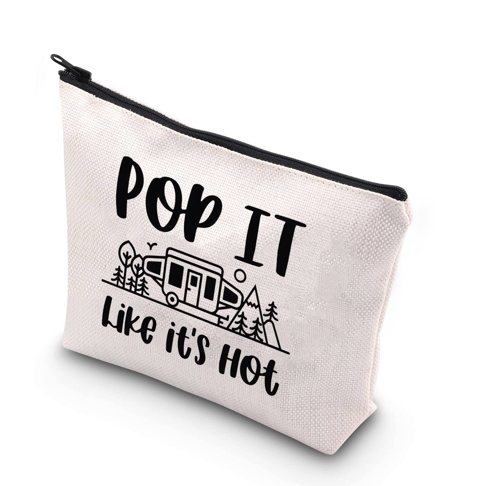 PLITI Funny Camping Gift Camper Van Life Gift Pop It Like It's Hot Cosmetic Bag Camping Lover Gift RV Camper Owners Gift, Pop Like Hotu