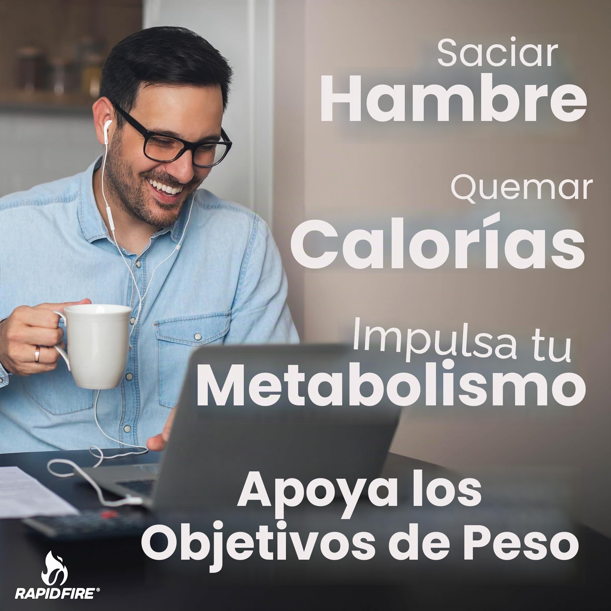Fuego rápido - Café Ketogénico Café Instantáneo En Polvo Original - 7.93 oz.