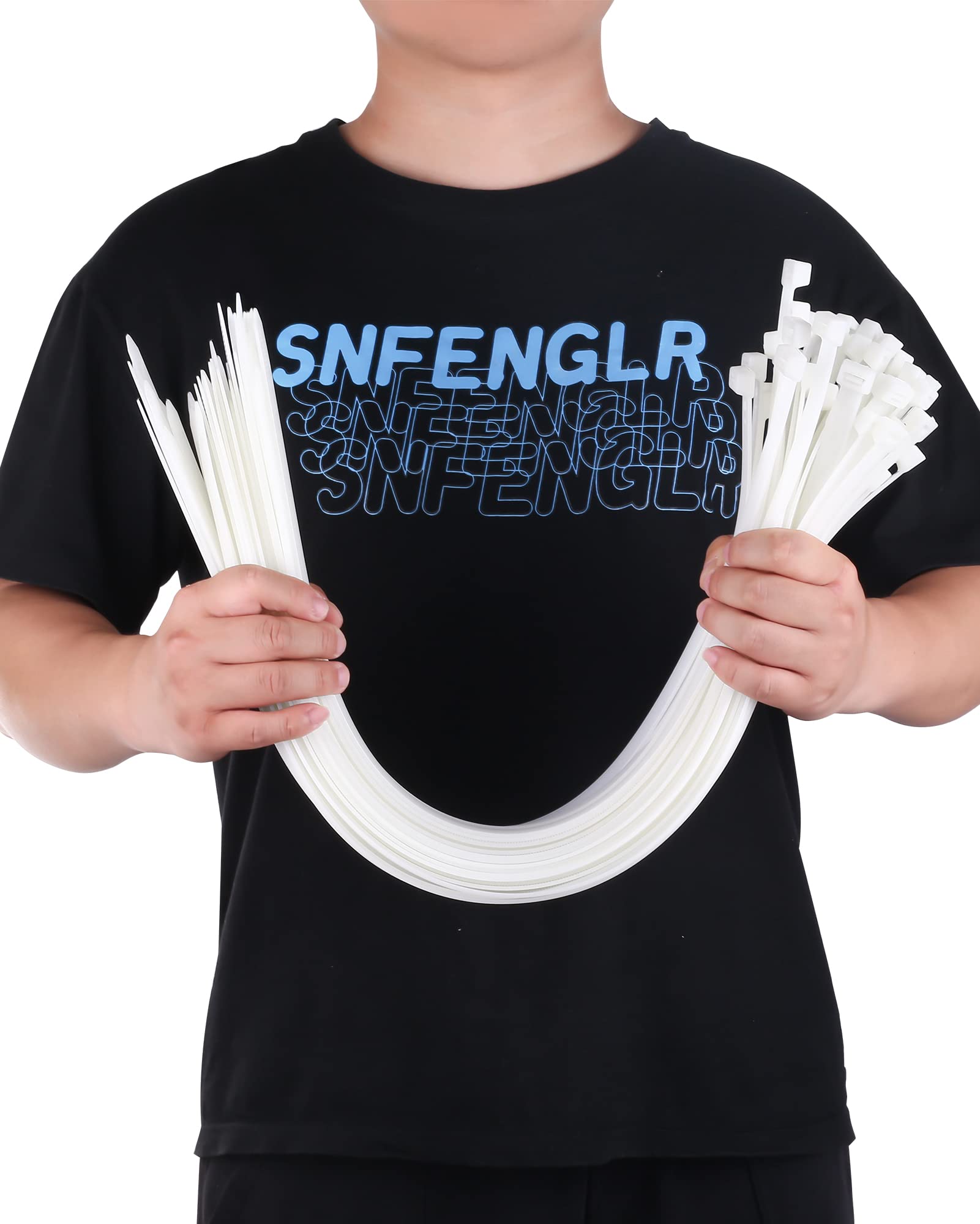 Long Zip Ties Heavy Duty 24 inch, WLEAD Cable Zip Ties Outdoor UV Resistant,Industrial Sturdy Wire Ties,Awnings Tying Branches Bundling of Crops Fixed Water Pipes(White,50PCS 24 inch x 0.2 inch)