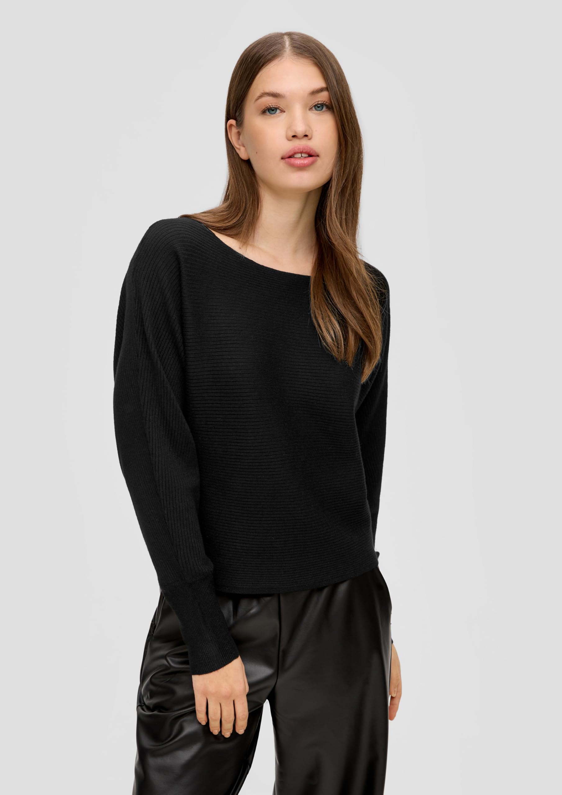 QS Rippstrickpulli mit Fledermausarm