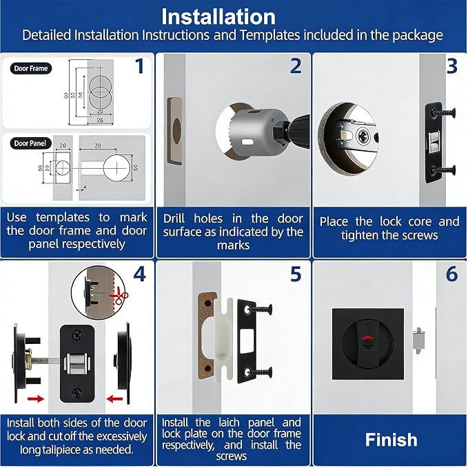 Herraje para puerta corrediza con cerradura e indicador miniatura 8