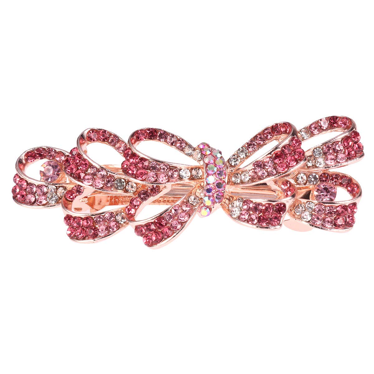 Lurrose Kristall-Haarspangen Set – Funkelnde Strass-Spangen In Rosa, Für Braut & Festliche Anlässe