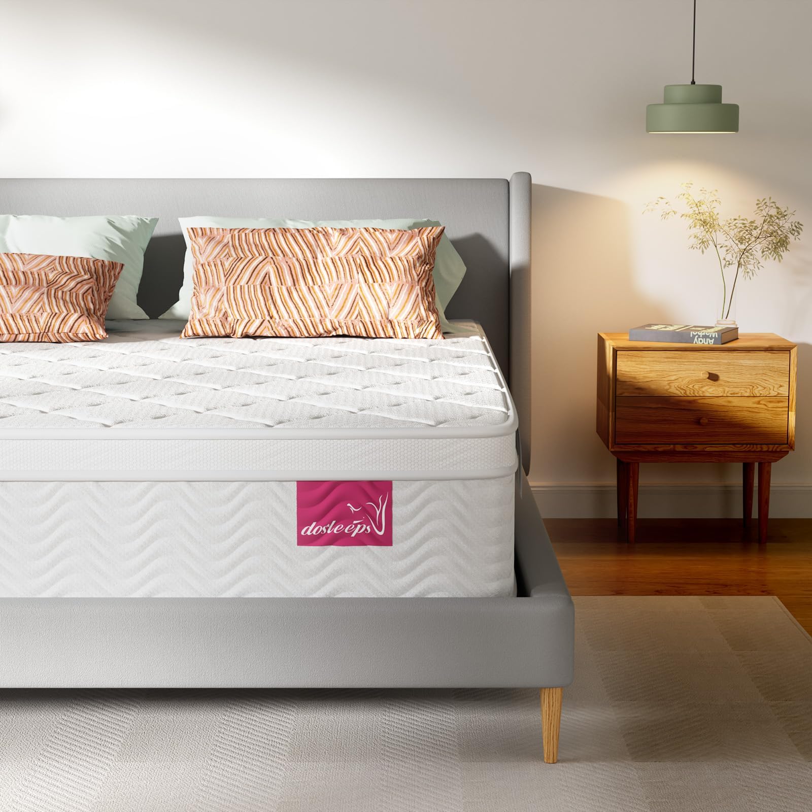 King Size Mattress 9-Zone Pocket Sprung Mattress with Memory Foam and 3D Fabric - Orthopaedic Mattress (5FT(150 x 200 x 24cm))
