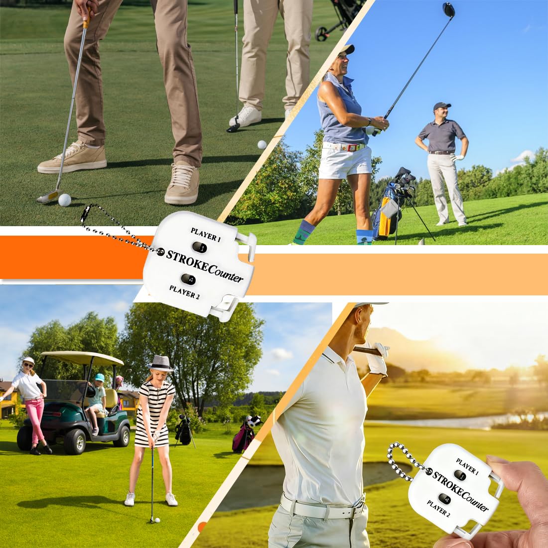 Segnapunti Golf 2 Pezzi Contatore Punteggio per 2 Giocatori Accessori Campo