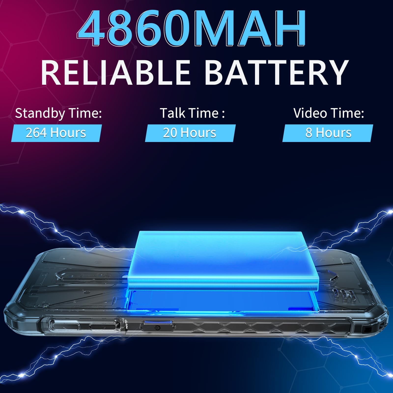 X12 Smartphone Rugged, Telefono Indistruttibile 6GB RAM + 32GB ROM, Display HD+ da 5,45", Fotocamera 13MP, IP68/IP69K Waterproof, Batteria 4860mAh, 4G Dual SIM/NFC/OTG/GPS, Nero