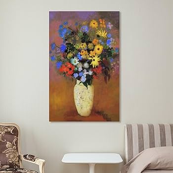 インテリア絵画　ルドン「花瓶の花」高級複製画 オディロン・ルドン 「花瓶と花」 | | アトリエ・ブランカ