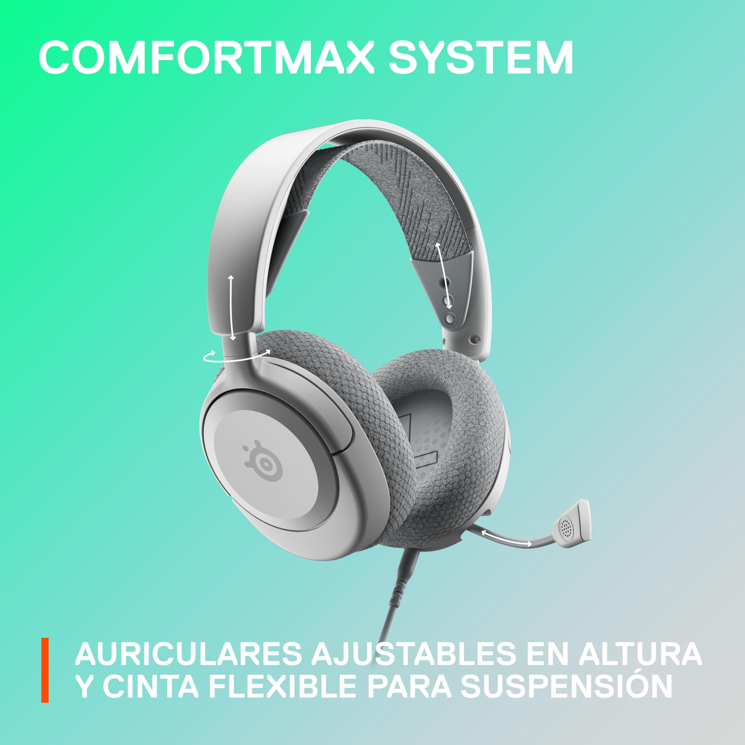 SteelSeries Arctis Nova 1 - Auriculares multisistema para juegos, controladores de alta fidelidad, audio espacial de 360°, diseño cómodo, duradero, ultraligero, micrófono con cancelación de ruido, PC,