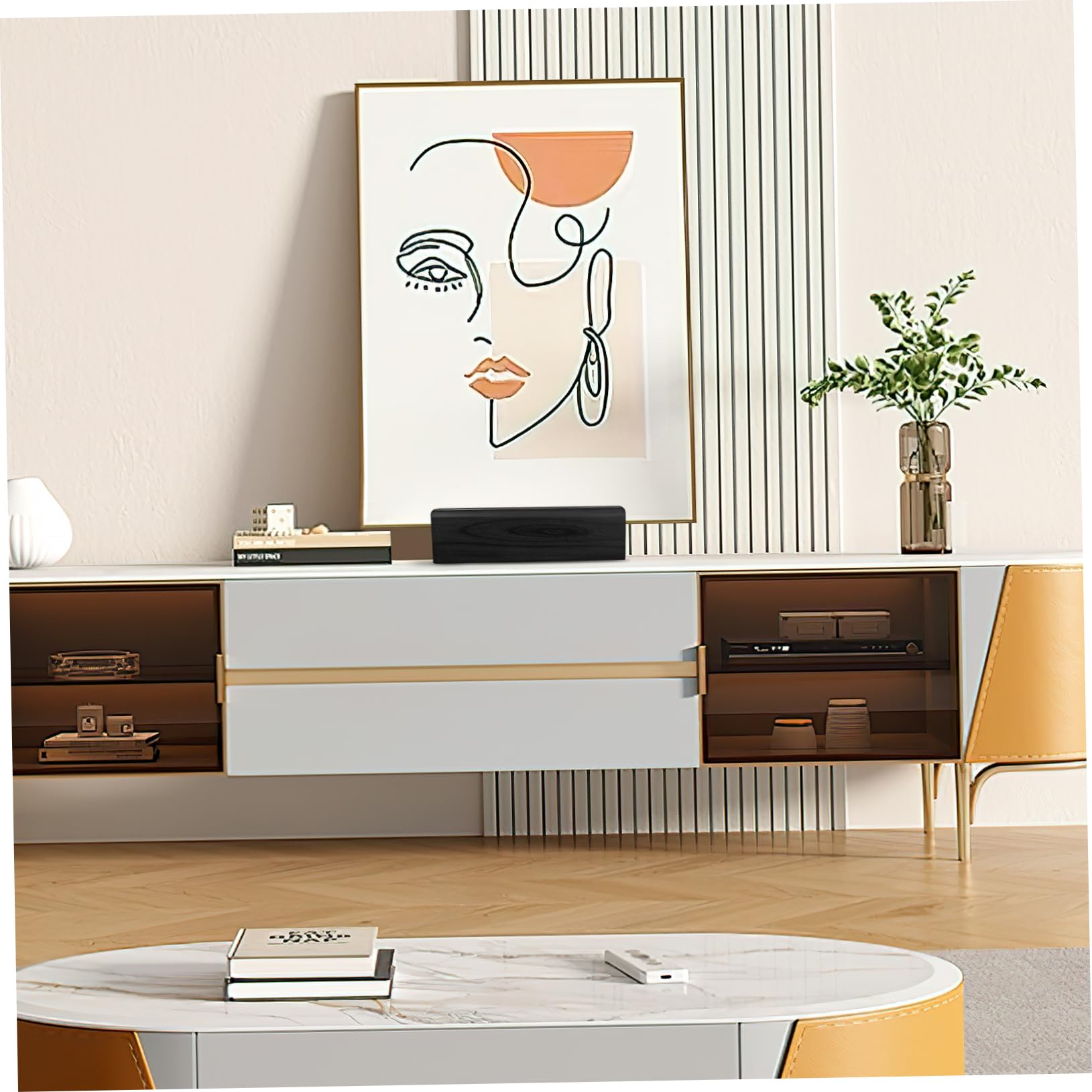 Supporto Per Specchio A Pavimento Housoutil - Legno 25x8cm - Foto 3