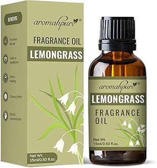 Aromahpure Fragrance Oil | 15ml | Lemongrass Aroma Oil for Home Fragrance | Best for Aromatherapy | Helps in Concentration & Meditation | Used in Diffusers, Candles, Air Fresheners, Soaps