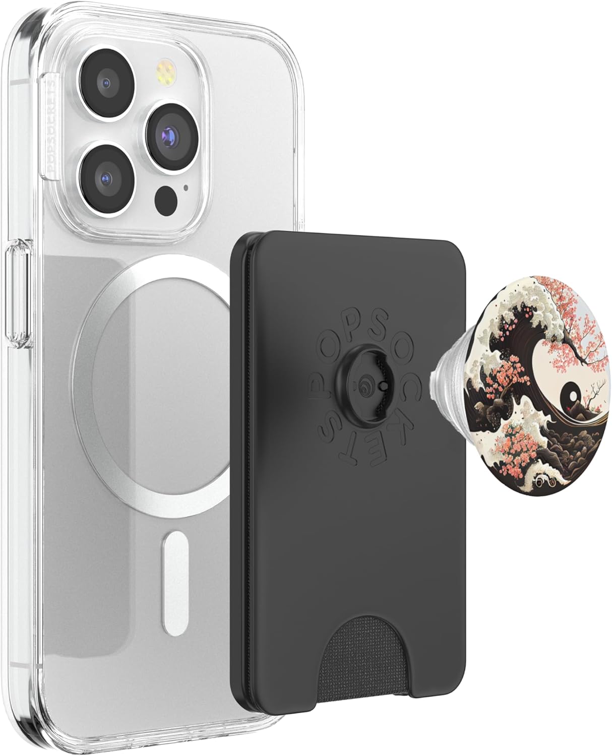 Great Wave Bonsai Cherry Blossom PopSockets PopWallet for MagSafe