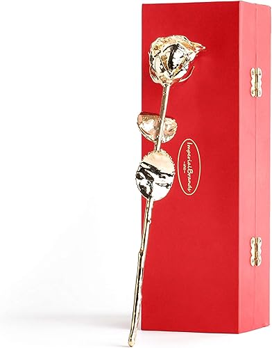 Miniatura 4 de Rosa Lifetime sumergida en oro de 24 quilates, fabricada con una rosa real para propuestas, aniversarios, bodas y día de la madre, hecha de rosas