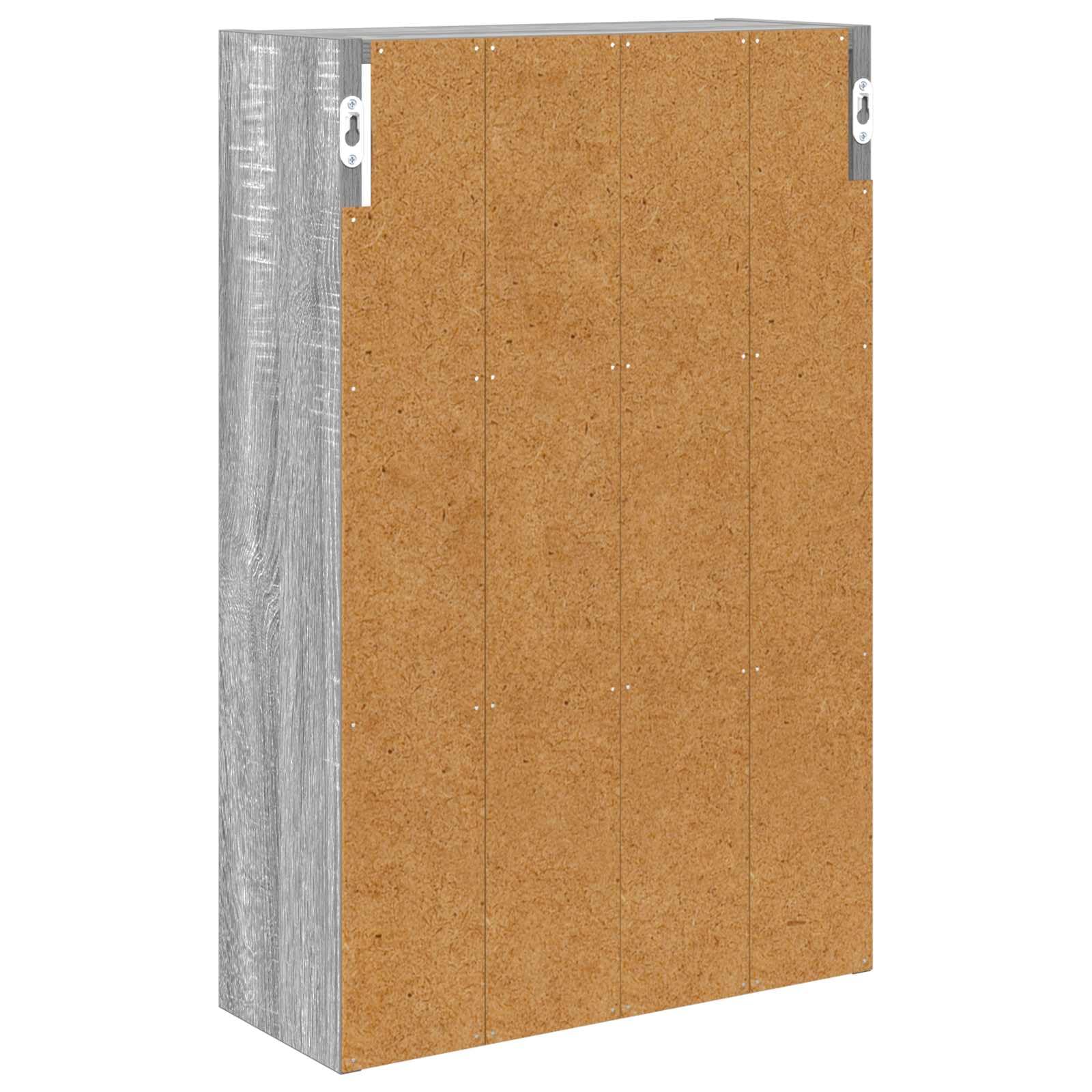 vidaXL Armario de Pared para baño Gris Sonoma 40 x 16 x 62,5 cm, Armario de baño Moderno, Estante Rectangular, Almacenamiento práctico, Ahorro de Espacio, diseño Elegante y contemporáneo