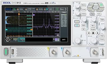 RIGOL DHO812 Portable Digital Oscilloscope, 100MHz, 2CH, 12-Bit Resolution | 12-bit high resolution, ultra-low noise floor, 7" touch screen, Type-C power, compact portable design for lab & field