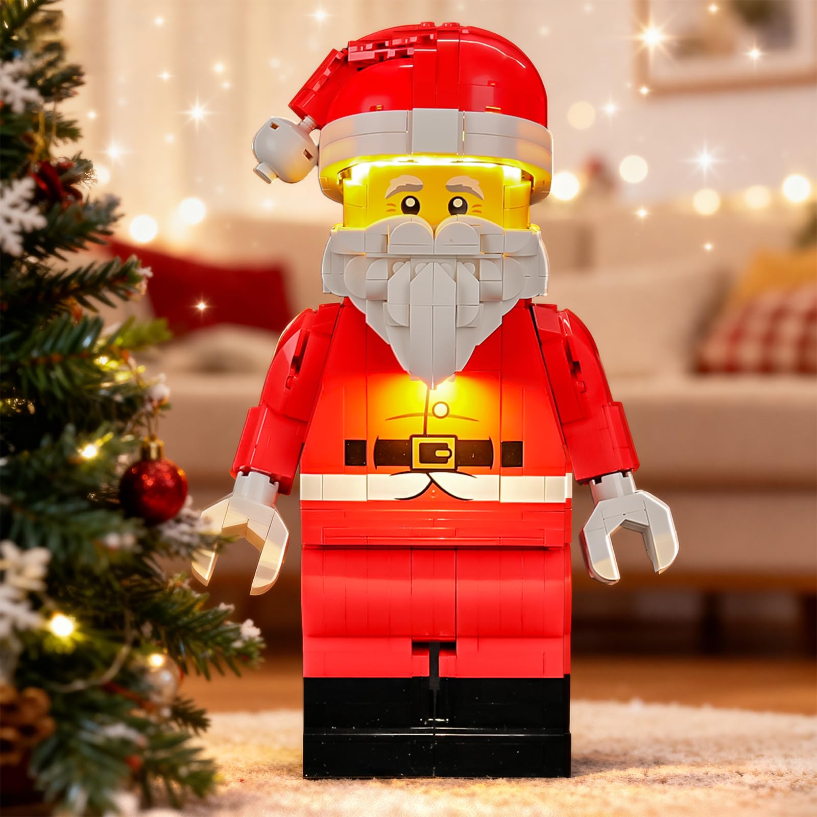 LIGHTAILING Light for Lego-40820 Up-Scaled Santa Minifigure - Easy Install, Hidden Wiring, Home Decor & Gift-Ready (Model Not Included) - Image 2
