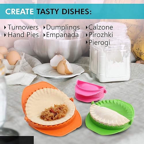 Miniatura 3 de Zoie + Chloe 3 – Juego de moldes para masa de pizza calzone y empanadas