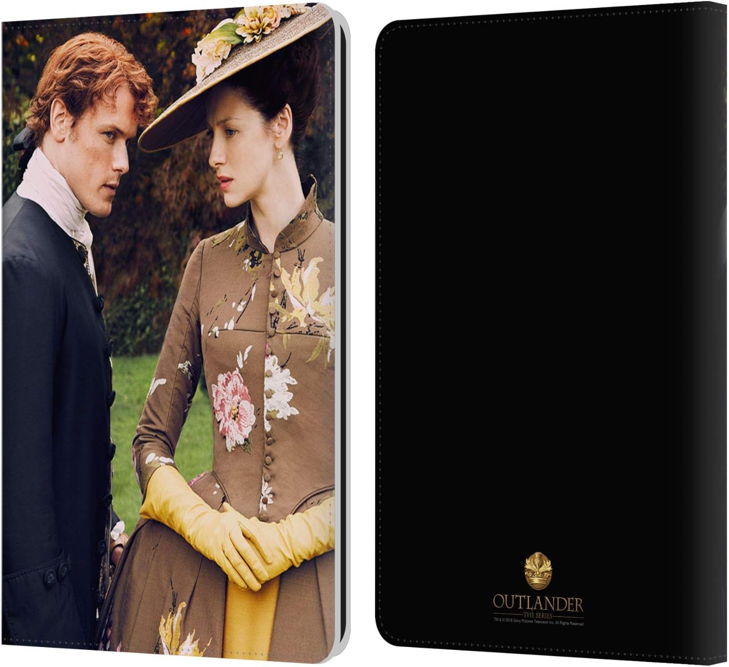 Head Case Designs Officially Licensed Outlander Jamie and Claire Characters Leather Wallet Case Compatible with Kindle Paperwhite 1/2 / 3