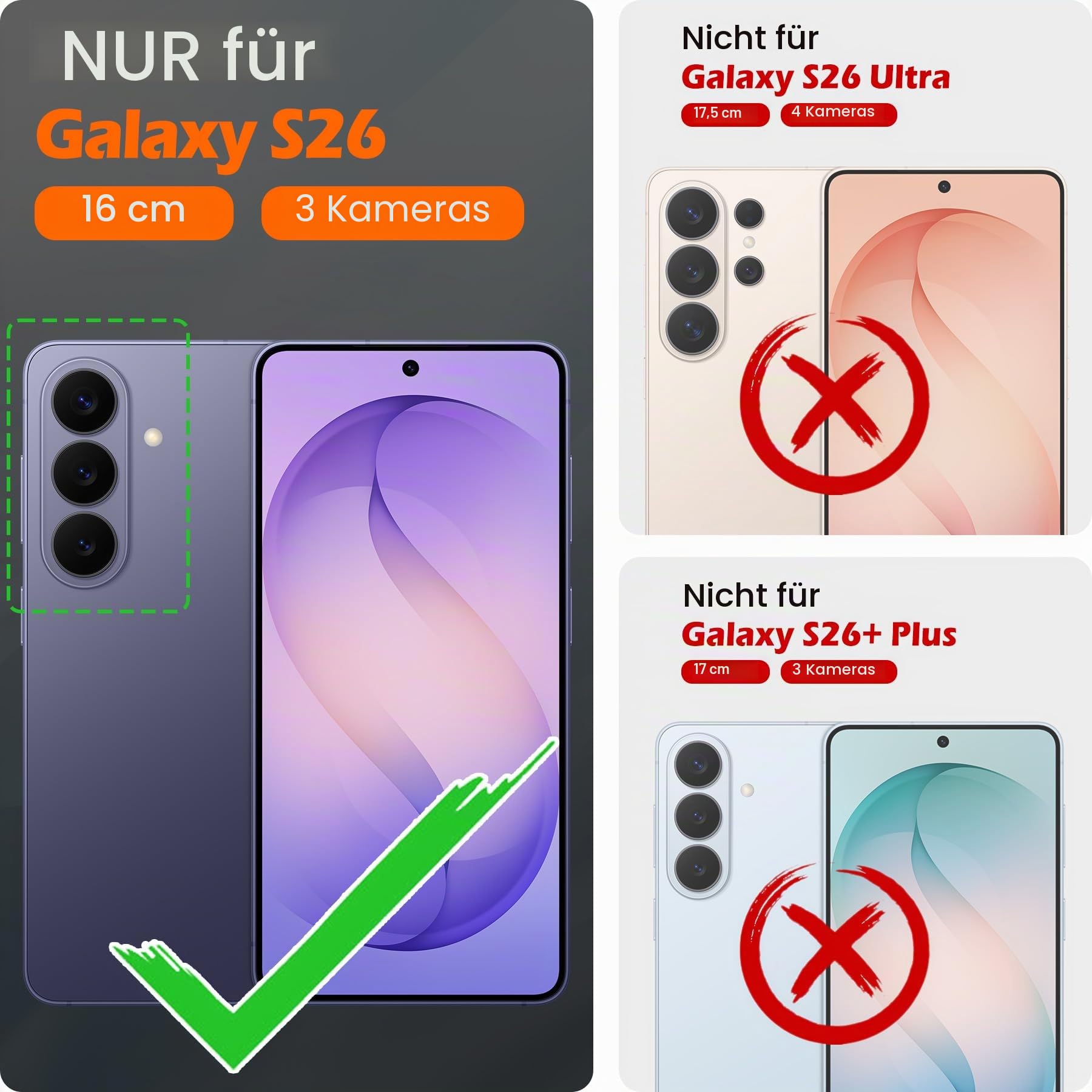 SHIELDON Abnehmbare Lederhülle für Galaxy S26 6,3" 5G 2026, Marineblau