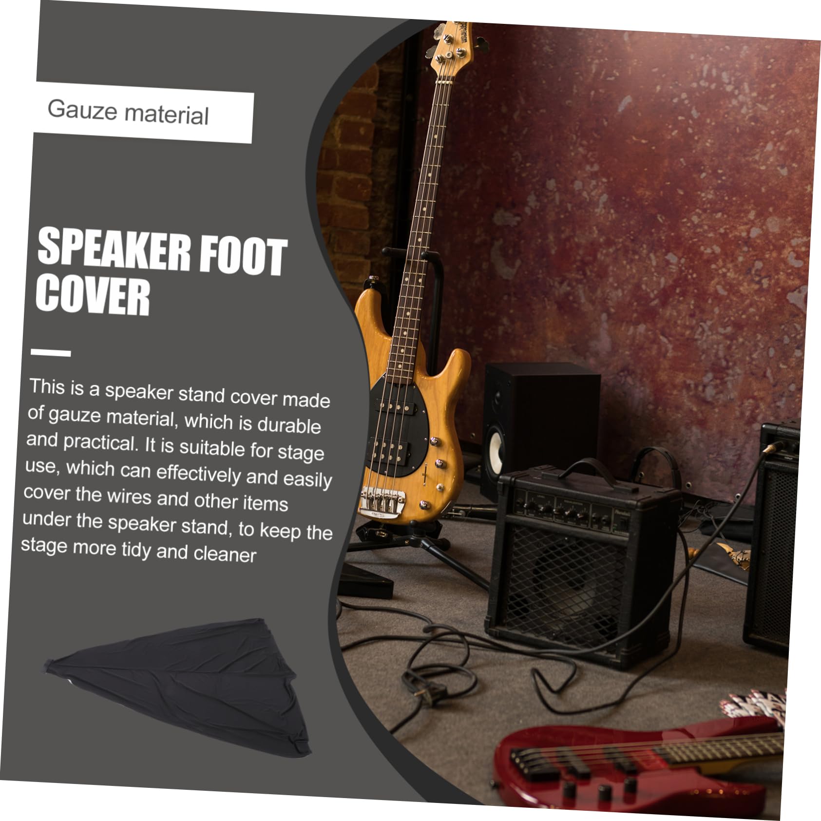 BESTonZON Durable Speaker Tripod Stand Cover Gauze Speaker Protective Cover for Outdoor