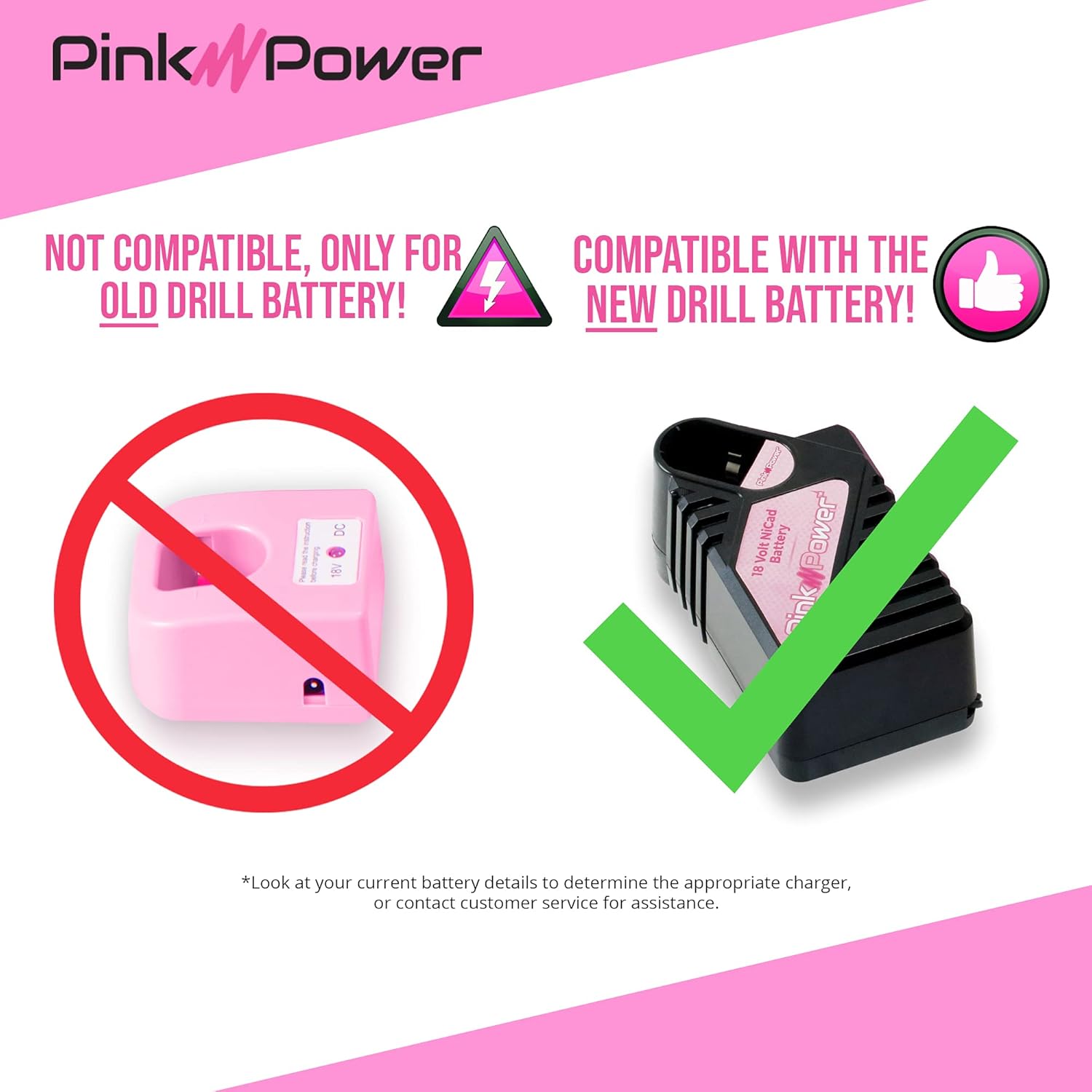 Pink Power PP182 18 Volt NiCad Drill Kit Replacement Charger : Tools & Home Improvement