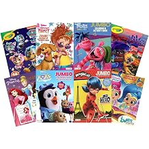 Idea LiftoffTM Bundle of 8 Coloring Activity Books with Color Sheets, Games & Mazes -Favorite Character Bulk Pack No Duplicates