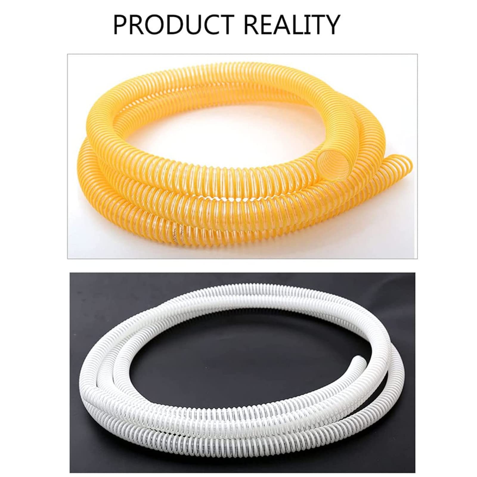Condotto flessibile di ventilazione in PVC, tubo flessibile di ventilazione, come condotto di ventilazione, bianco, lunghezza 1 m, diametro interno,100 mm