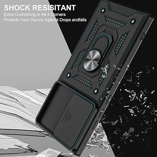 Miniatura 6 de Funda para Galaxy Note 20 Ultra, con protector de pantalla de TPU flexible autorreparable 2 unidades y cubierta de cámara deslizante, soporte de