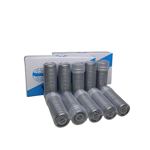 Miniatura 6 de 100 rodamientos de bolas 608-2RS – Rodamientos rígidos en miniatura blindados de doble goma sellados para ruedas de muebles, maquinaria pequeña,