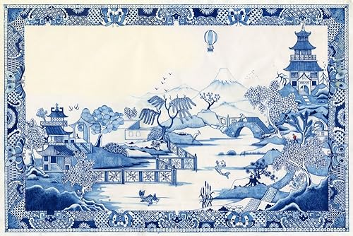 Posterazzi Póster de sauce azul de Colin Thompson (8 x 10)