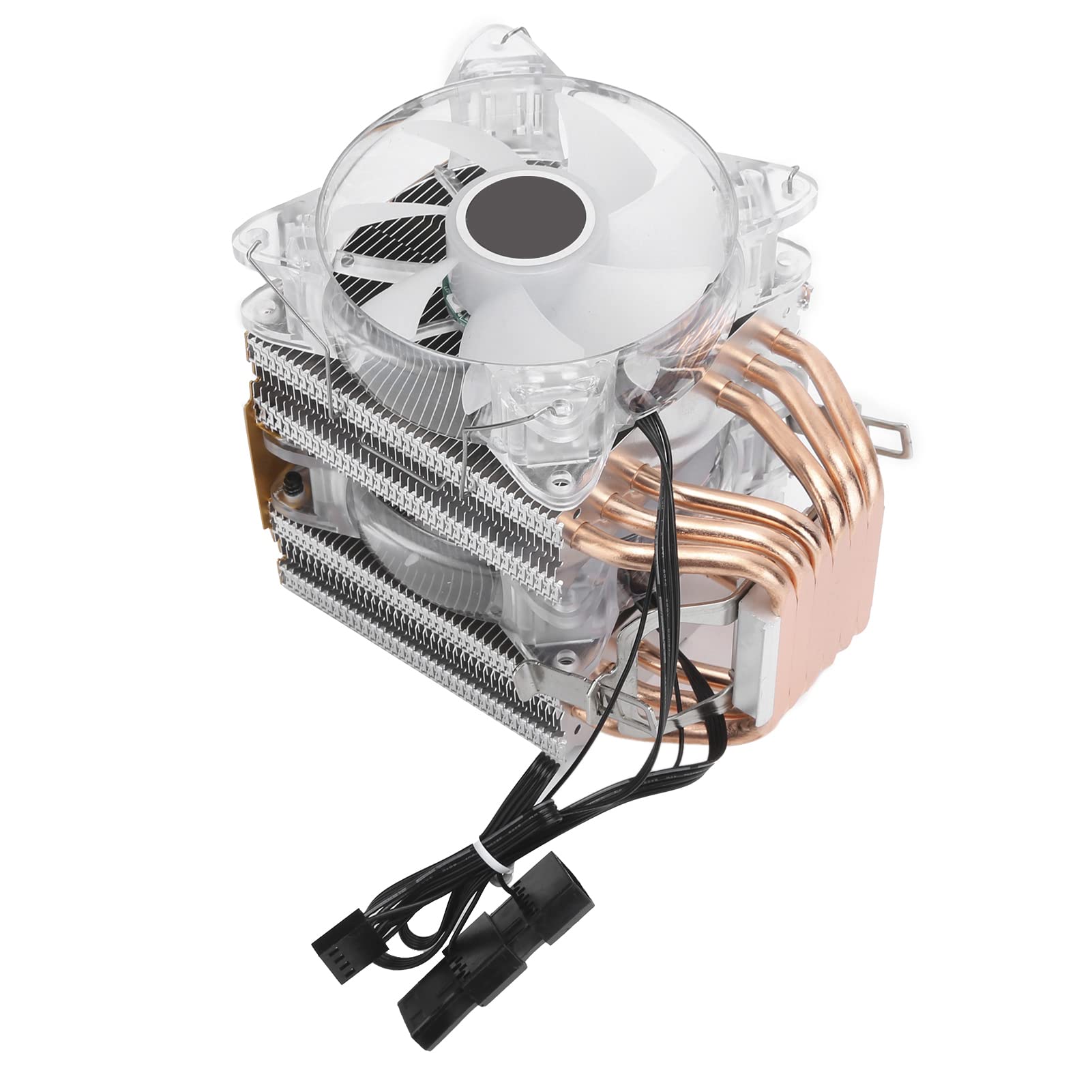 Raffreddatore CPU Ventola CPU Dissipatore di Calore 6 di Calore 48 CFM Silenzioso Cuscinetto Idraulico a 4 Pin 1800 RPM DC12V con Ventola ABS LGA 775 1155 1156 1