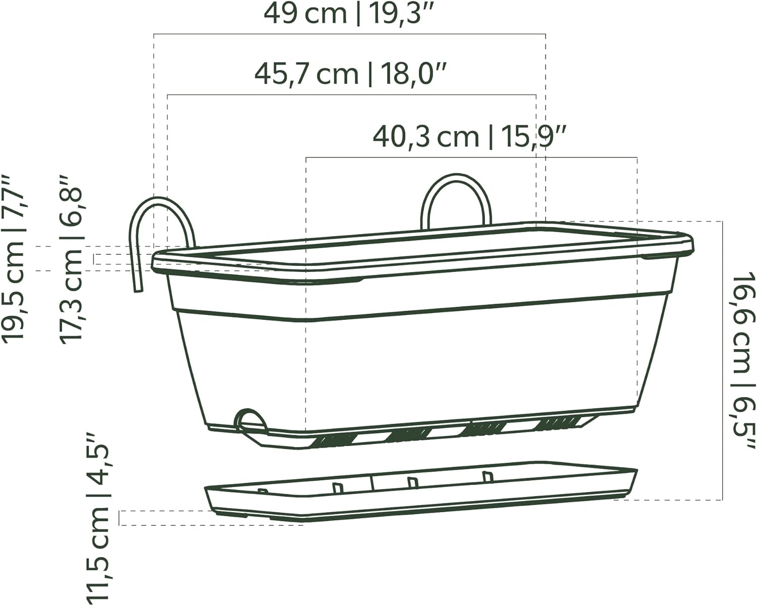 Artevasi Venezia Pot, Anthracite