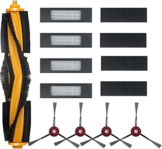 Replacement Accessories Kit for Yeedi Vac/Vac X/Vac Max/Vac Station/Vac 2/ Vac 2 Pro Robot Vacuum Include 1Main Brush 4 Side Brushes 4 Filter Parts (9 Pack)