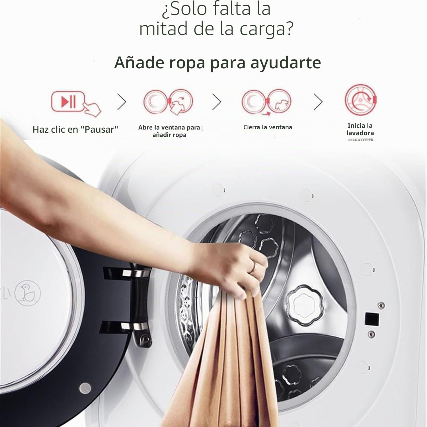 Lavadora Compacta,Lavadora Carga Frontal,Lavadora Carga Frontal con Capacidad De 3kg,Minilavadora Secadora Automática,Ahorra Espacio (Montada En La Pared)